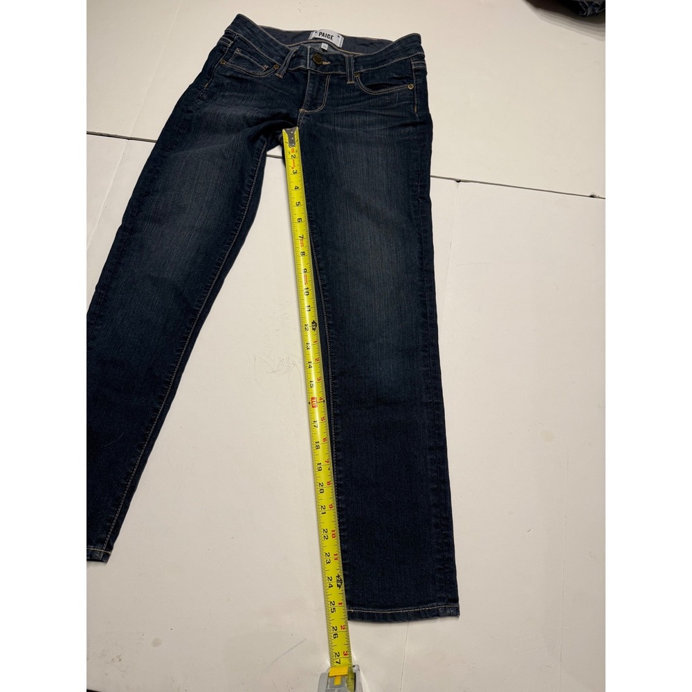 PAIGE Kylie Crop Sedona Straight Leg Jeans Dark Wash Size 24 W1276 - Picture 2 of 9